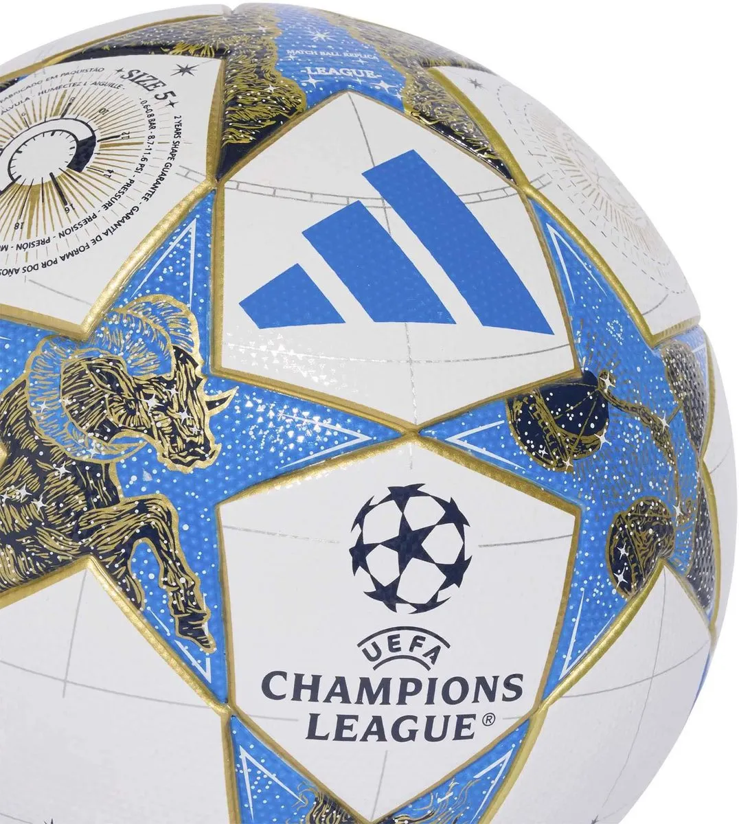 Adidas UCL League Voetbal 5 - Blauw - afbeelding 4 van 5