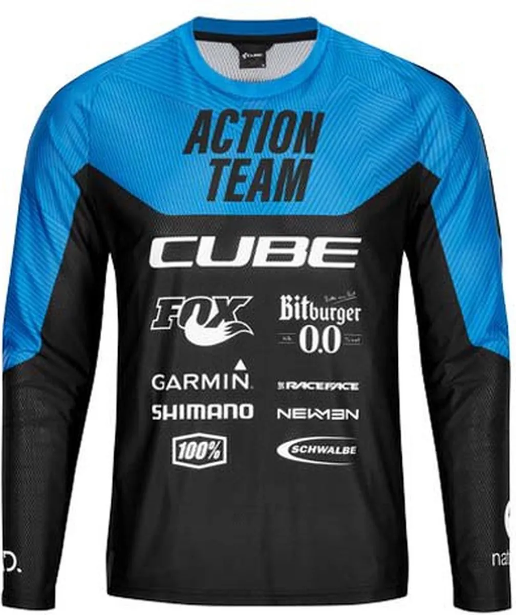 Cube Edge Actionteam Enduro-trui XL - Blauw/Zwart