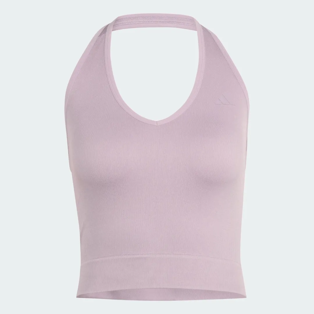 Adidas Performance Workout Essentials Halterneck T-shirt - Paars - afbeelding 6 van 6