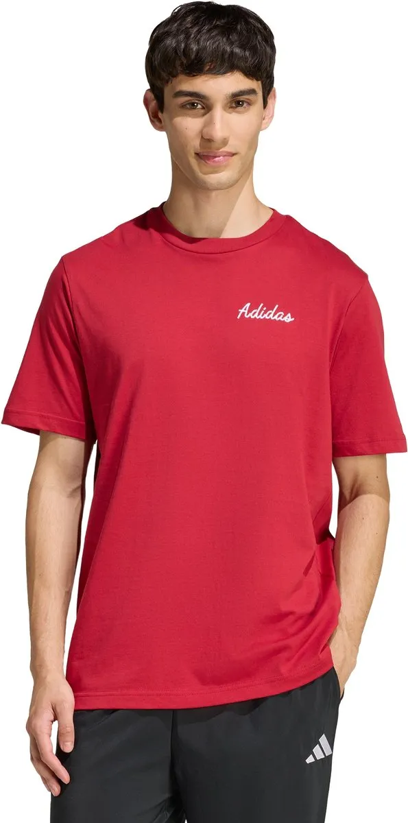 adidas Novelty Bowl Graphic T-shirt JZ5035 - Heren - Bordeaux