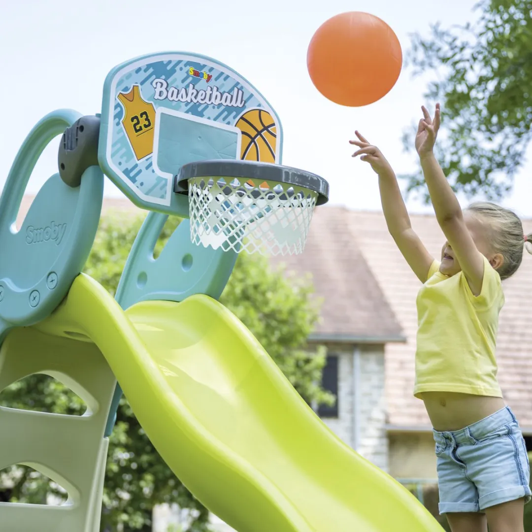 Smoby Basketball Hoop 7600820700 - Blauw/Grijs/Wit/Oranje