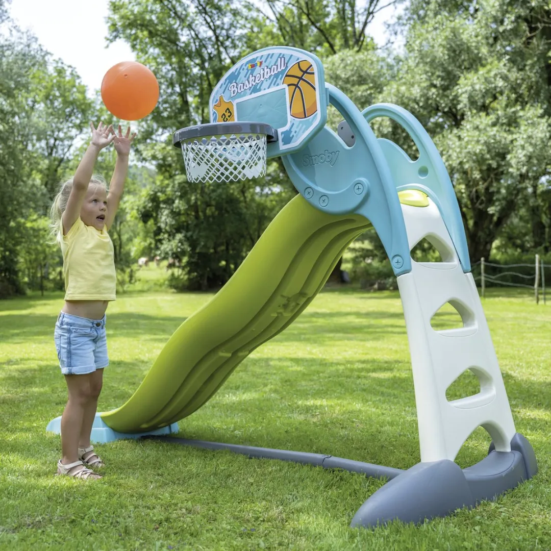 Smoby Basketball Hoop 7600820700 - Blauw/Grijs/Wit/Oranje