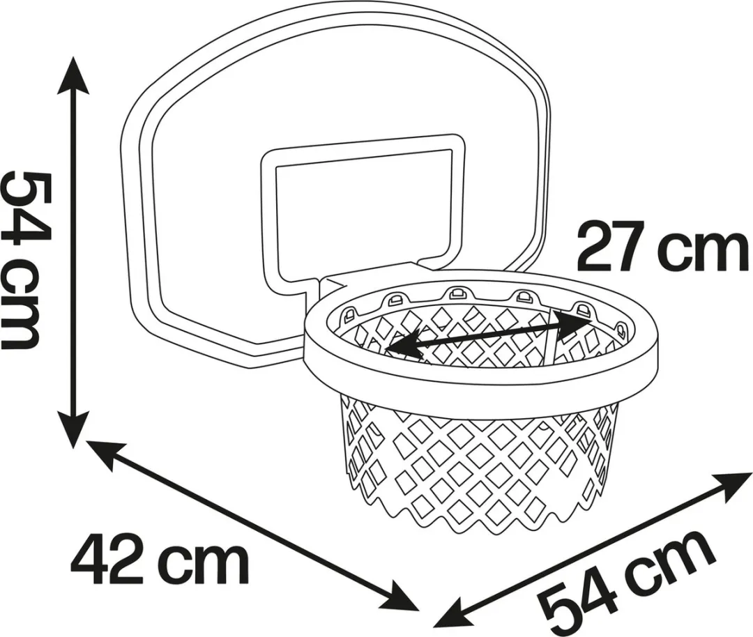 Smoby Basketball Hoop 7600820700 - Blauw/Grijs/Wit/Oranje