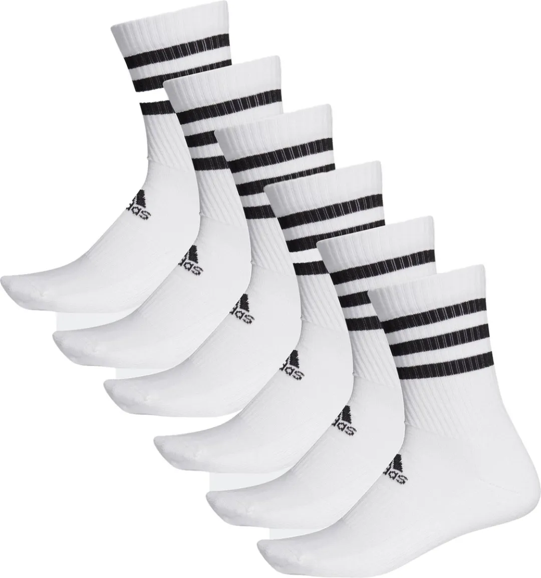 adidas CSH Crew Tennissokken - 6 Paar - Witte - Maat 46-48