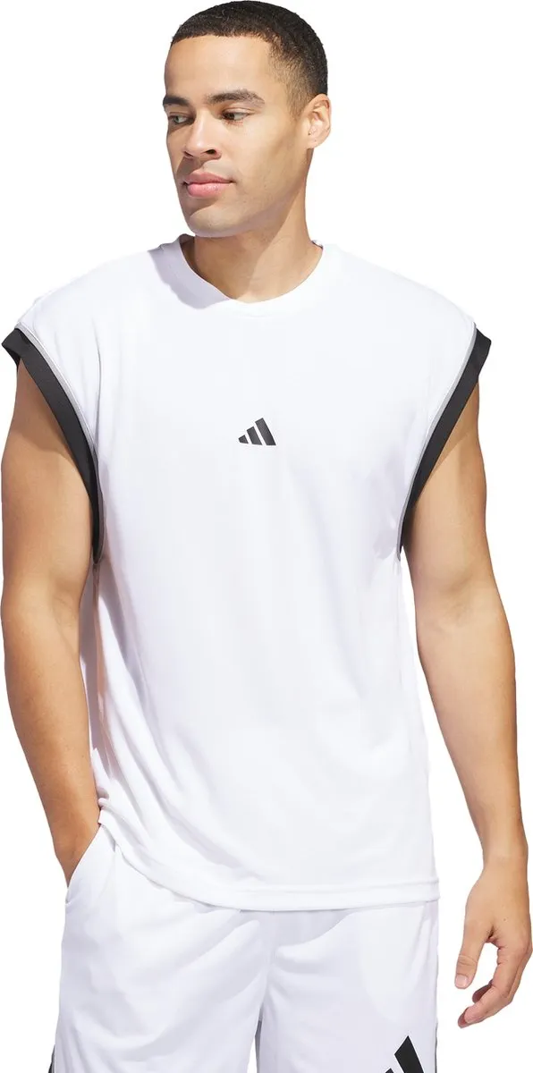 adidas Performance Basketball All-World Mouwloze Tanktop JN4724 - Heren M - Wit