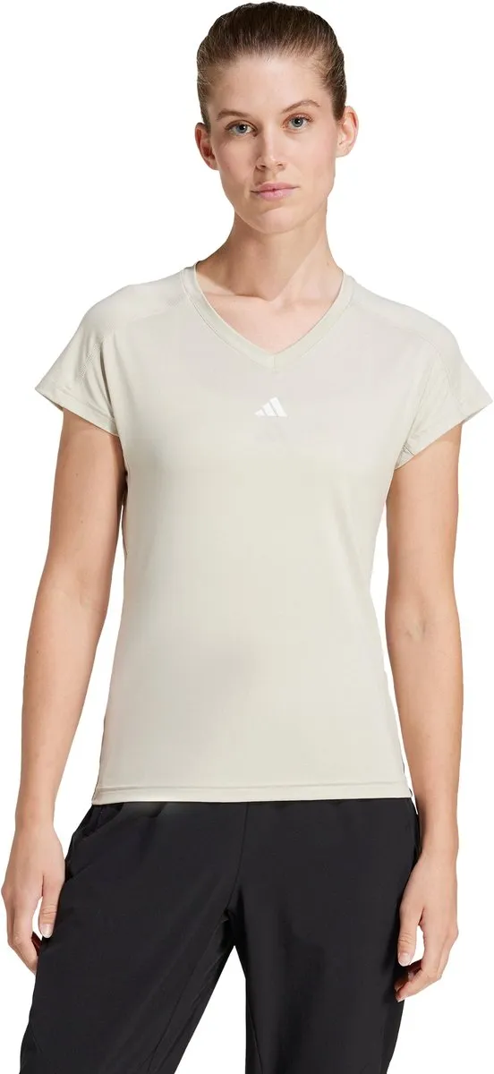 Adidas Performance AEROREADY V-hals T-shirt JC9563 - XS - Beige