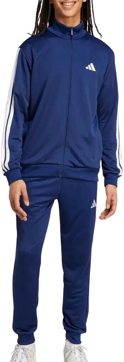 Adidas Basic 3-Stripes Joggingpak Heren - Zwart/Wit S