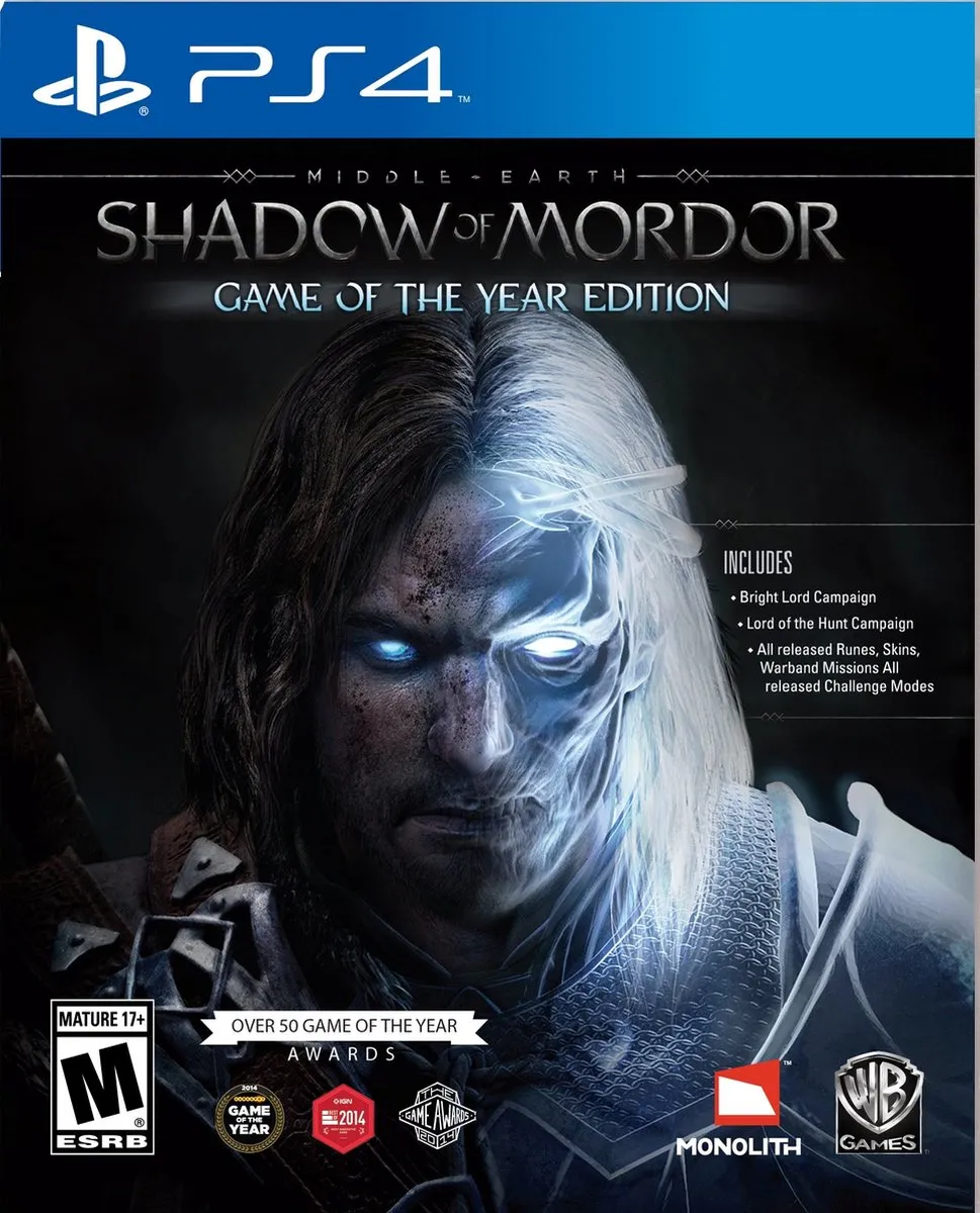 Warner Bros Middle-earth Shadow of Mordor GOTY PS4