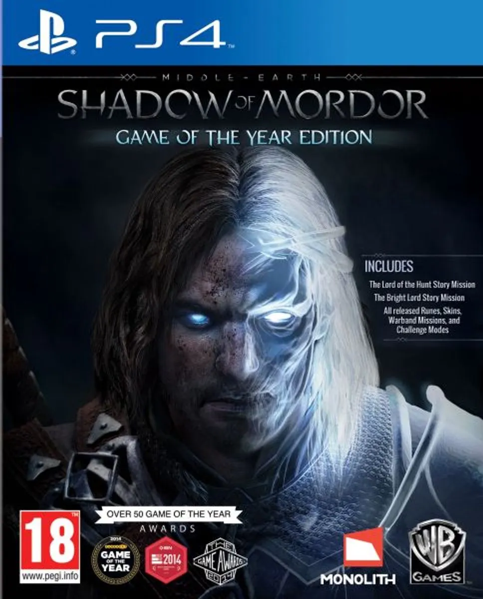 Warner Bros Middle-earth Shadow of Mordor GOTY PS4