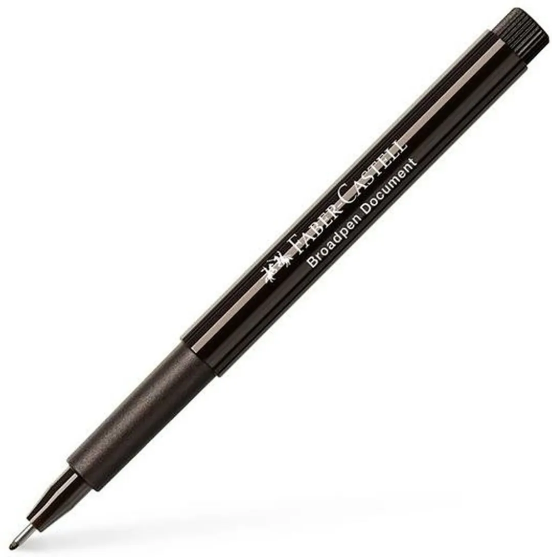 Faber-Castell Broadpen Document Zwart - 10 Stuks