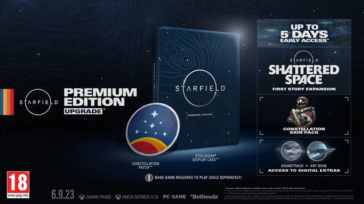 Bethesda Starfield Premium Edition Upgrade Xbox Series X/S - Steelbook & Patch