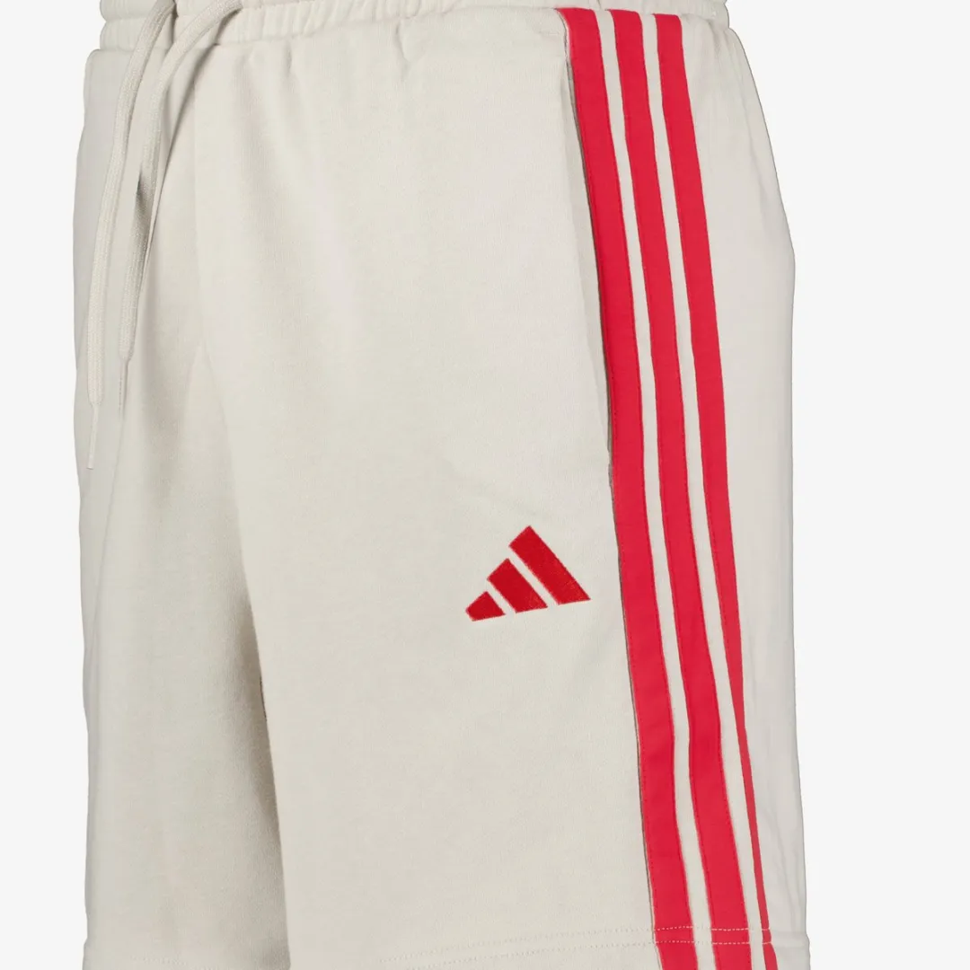 Adidas M 3S FT Heren Sportshort - XXL - Grijs/Rood