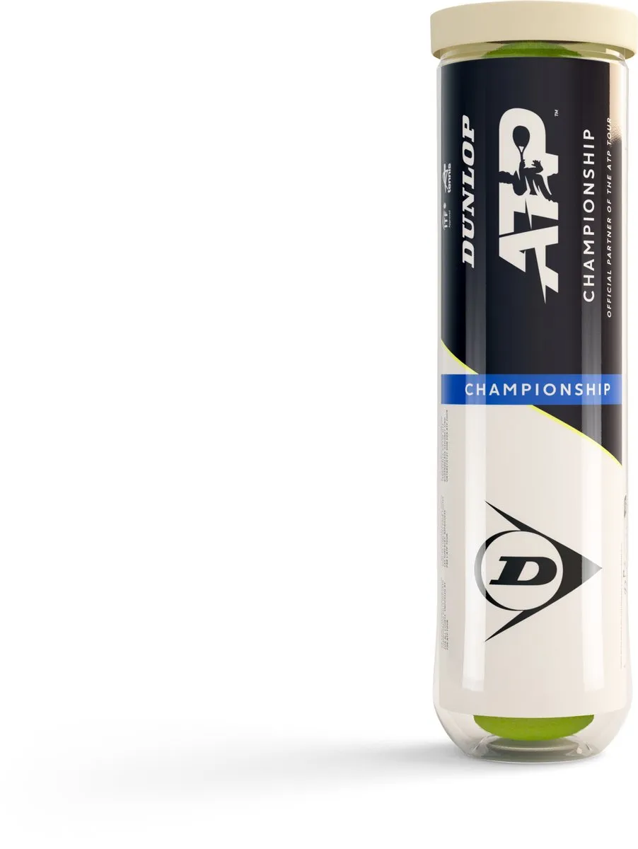 Dunlop ATP Championship Tennisballen - 4 Stuks - Geel