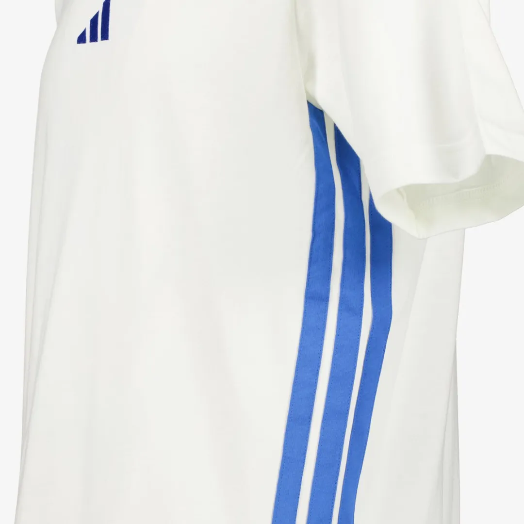 adidas M LIN SJ Heren T-shirt - L - Wit/Blauw