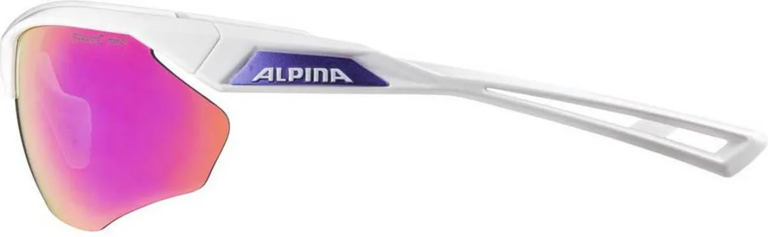 Alpina Nylos HR Gespiegeld Zonnebril - Paarse spiegel - Wit 132