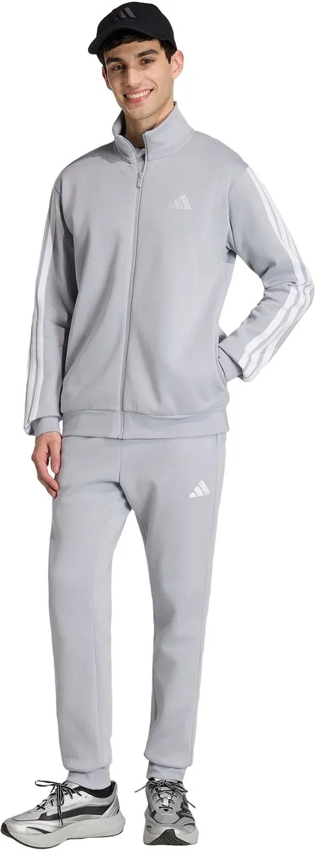 adidas 3-STRIPES Fleece Trainingspak Heren Grijs L