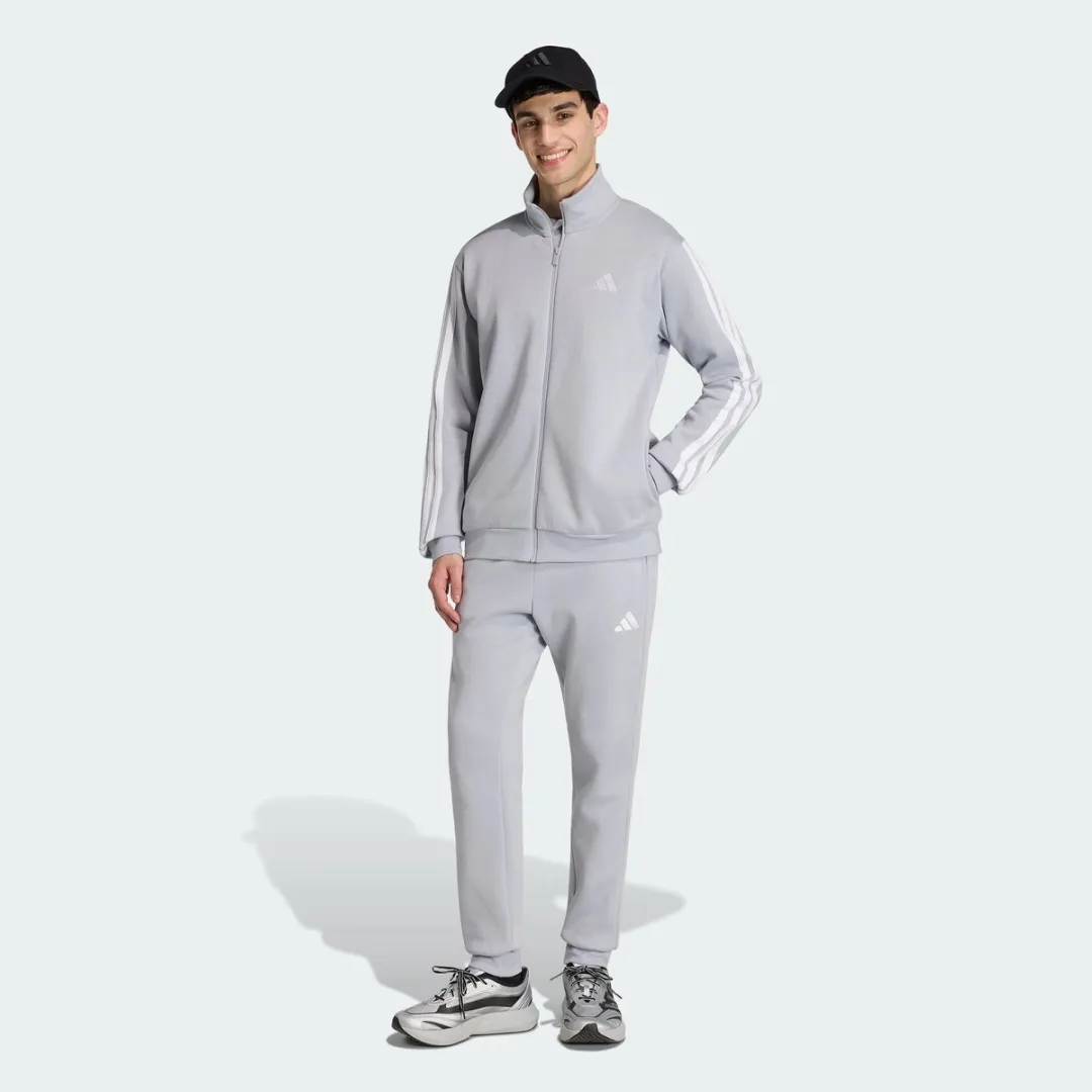 adidas 3-STRIPES Fleece Trainingspak Heren Grijs L