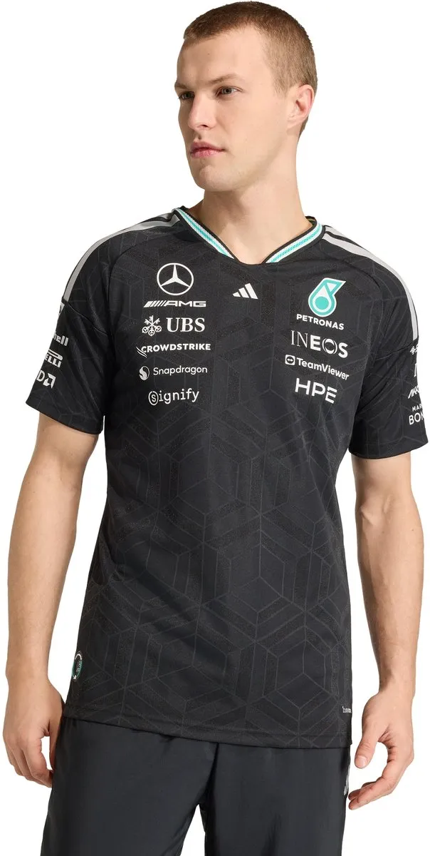 adidas Performance Mercedes-AMG F1 Authentiek Coureursshirt KE5325 - Zwart