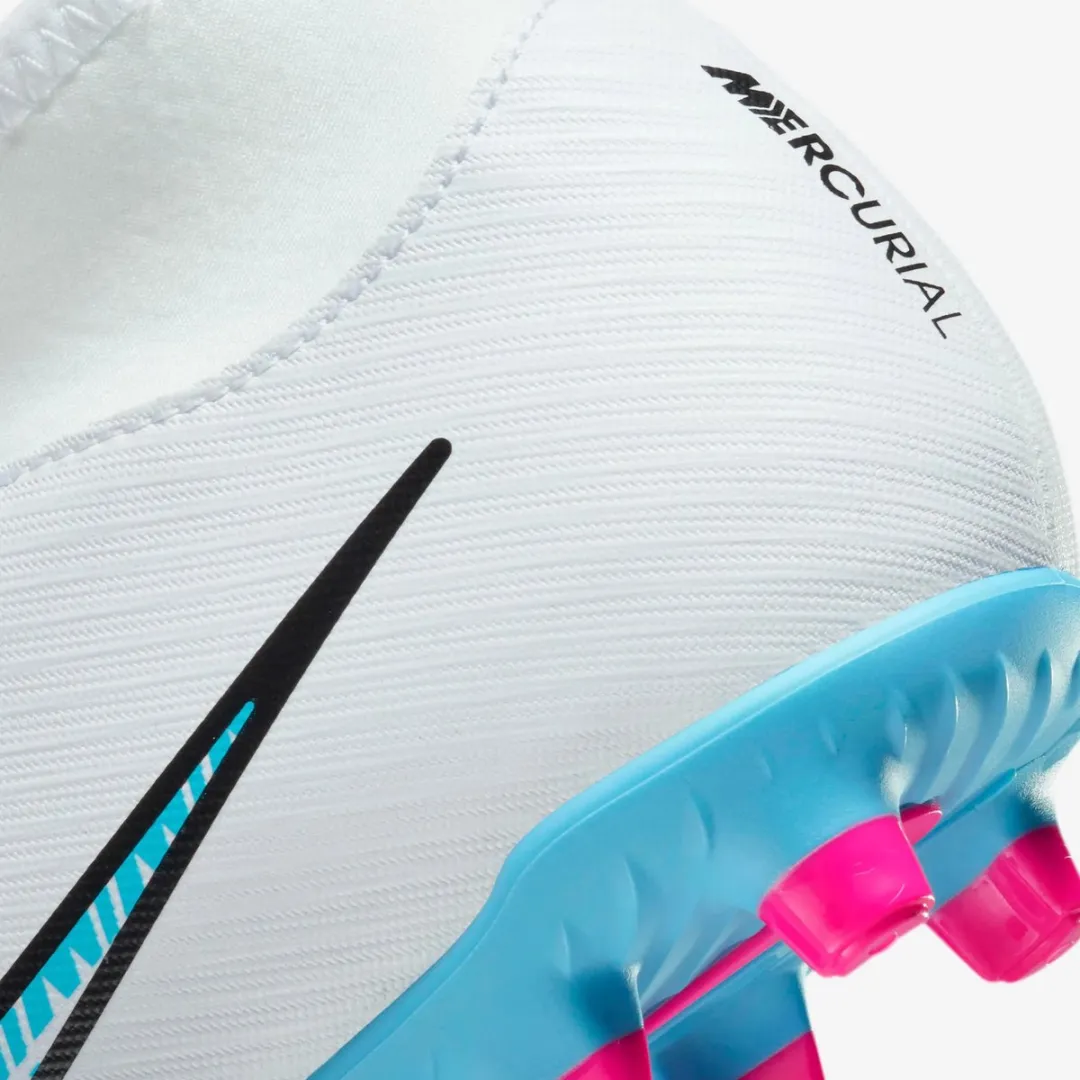 Nike Superfly 9 Club Voetbalschoen FG/MG - Maat 46 - Wit/Blauw/Roze