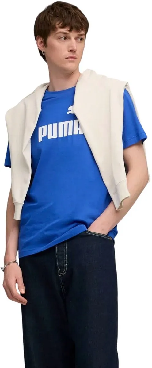 PUMA ESS No. 1 Logo Shirt Heren M - Blauw/Wit