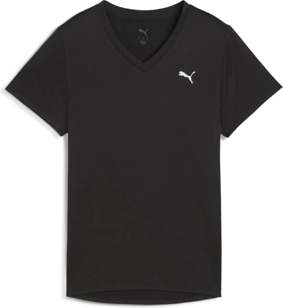 PUMA W TAD Essential V-Neck Tee - Zwart