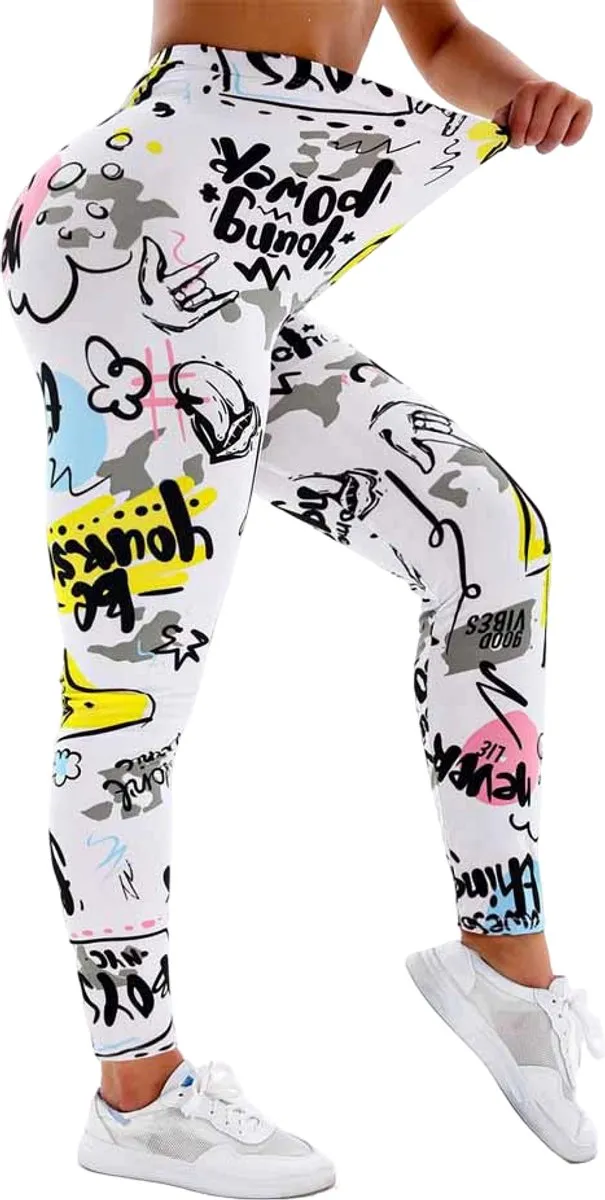 RedParrot Streetstyle Sportlegging Dames - Wit Maat S
