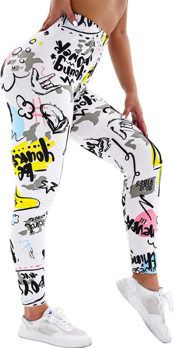 RedParrot Streetstyle Sportlegging Dames - Wit Maat S