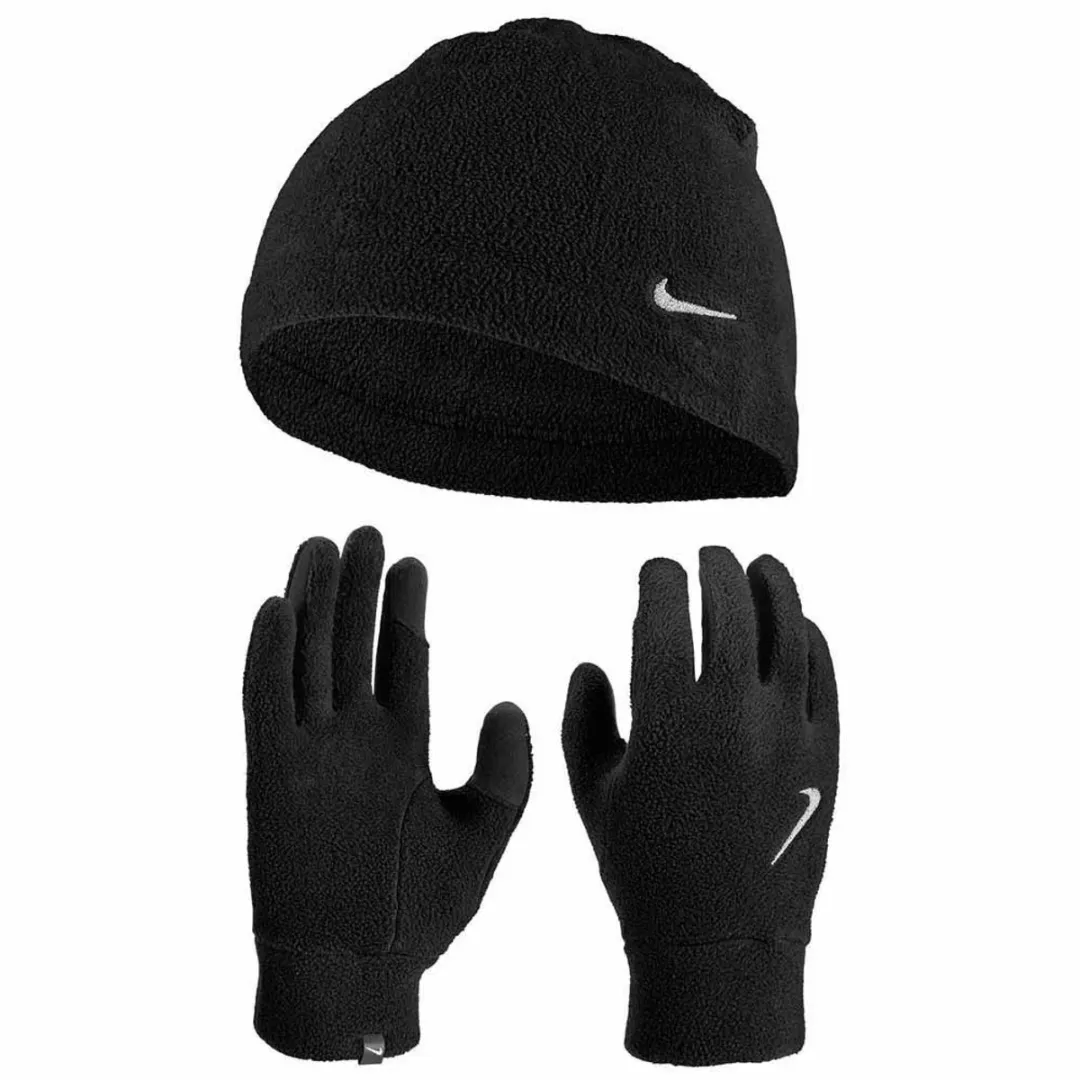 Nike Fleece Muts & Handschoenen Set Dames M/L - Zwart/Zilver