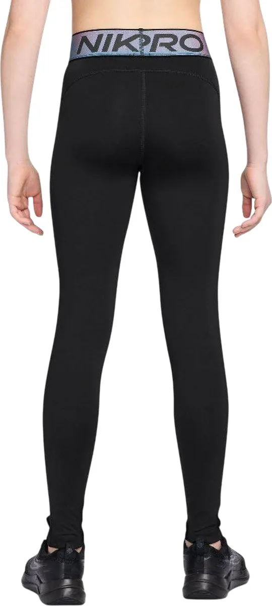 Nike Pro Dri-FIT Tight Junior HV0301-010 - 158 - Zwart/Blauw