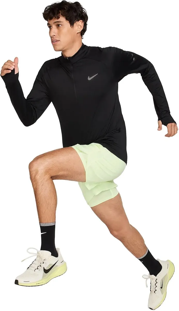 Nike Stride Dri-FIT Half-Zip Hardloopshirt M - Zwart