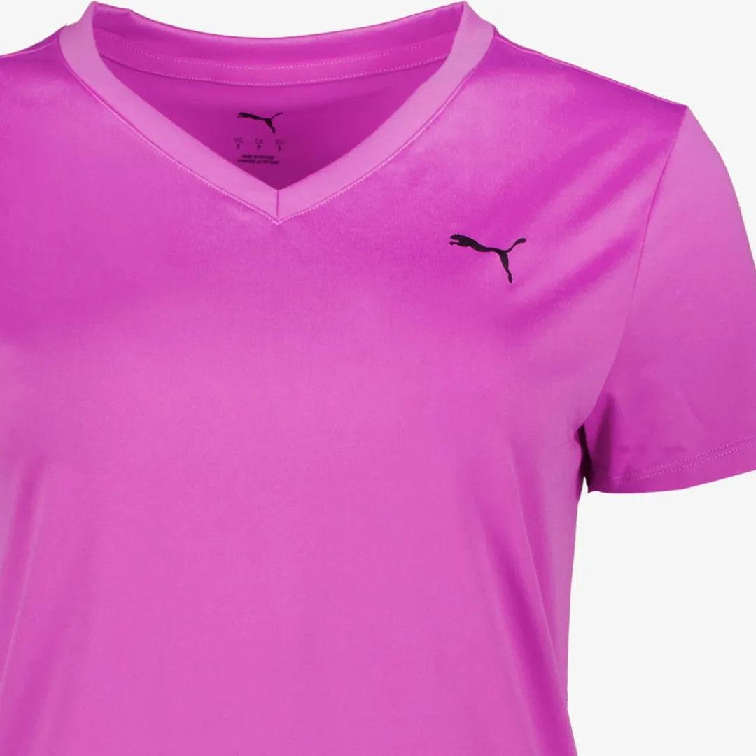 PUMA W TAD Essential V-Neck Tee - Wild Berry