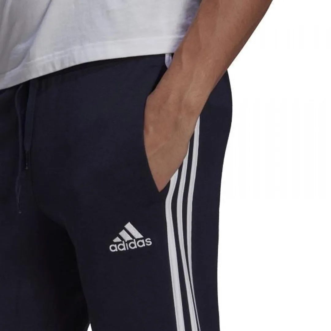 adidas Sportswear Essentials Fleece Fitted 3-Stripes Trainingsbroek S - Blauw