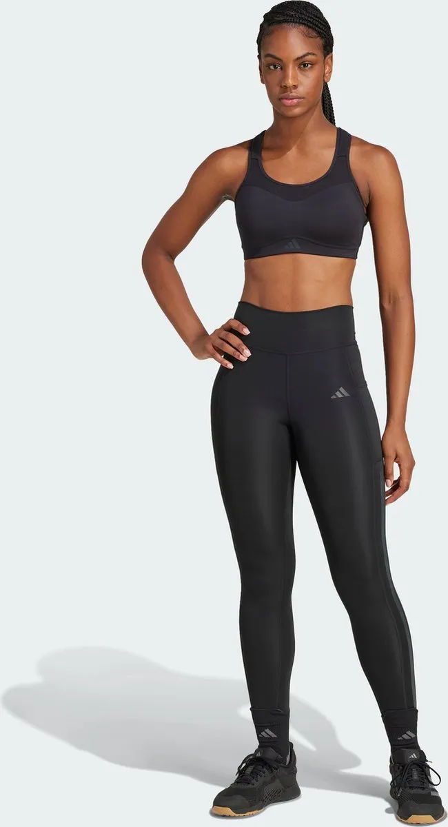 adidas Performance Optimé 3-Stripes Legging Dames XS - Zwart