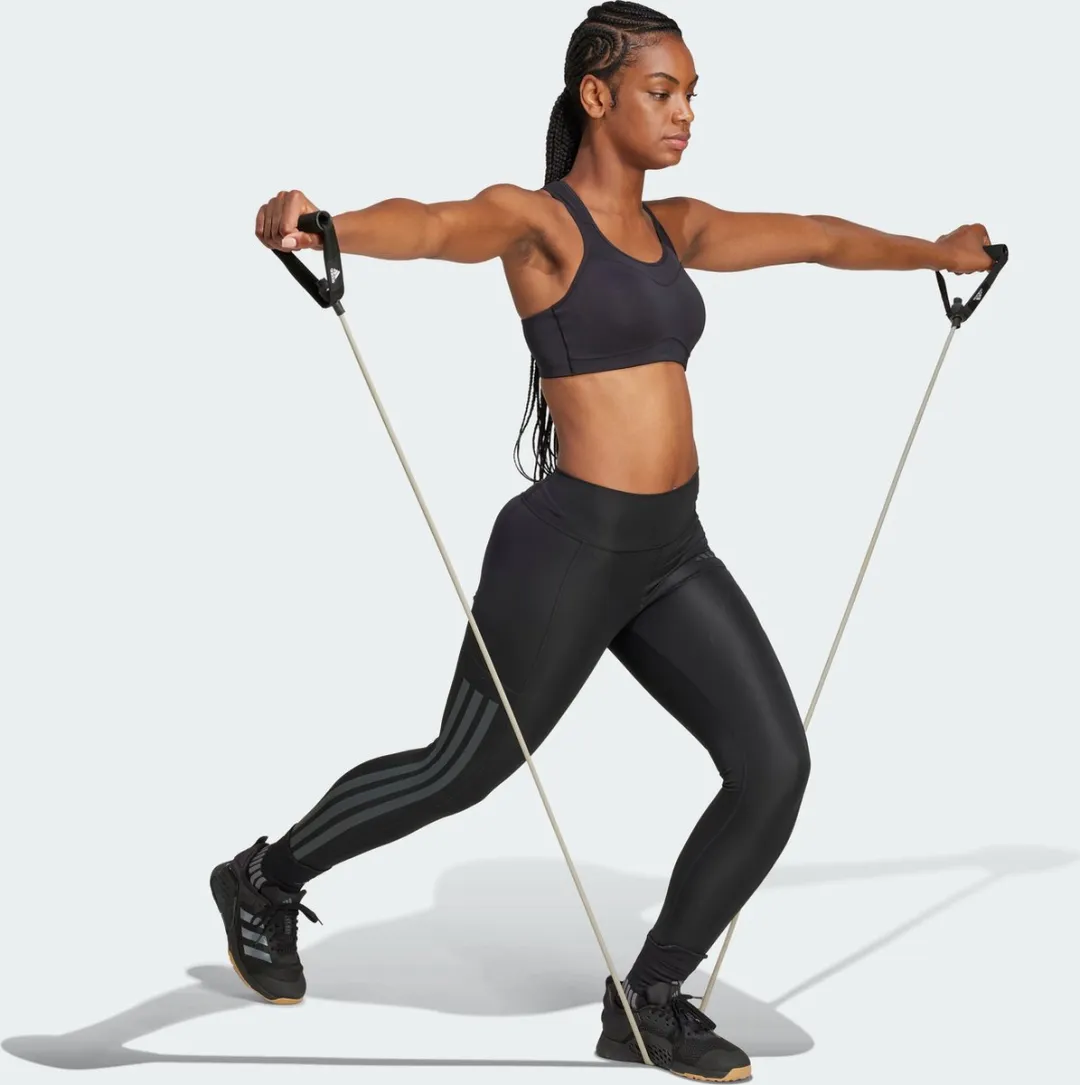 adidas Performance Optimé 3-Stripes Legging Dames XS - Zwart
