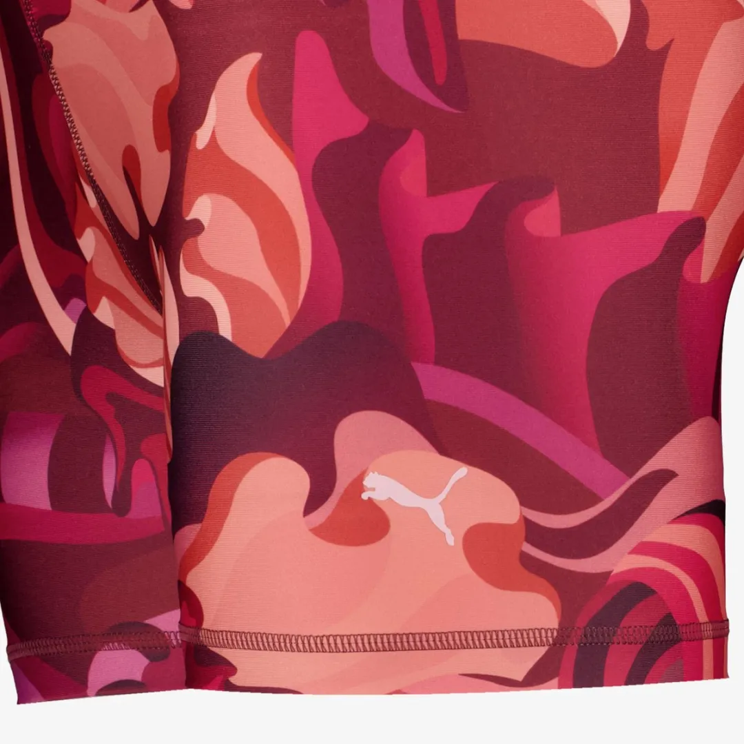 PUMA Strong Floral Ribbon Trainingsbroek - Maat L - Rood - afbeelding 2 van 3