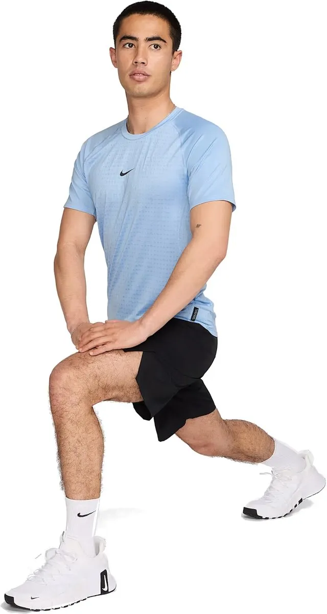 Nike Pro Breathe Heren T-shirt HJ4055-422 - XXL - Blauw