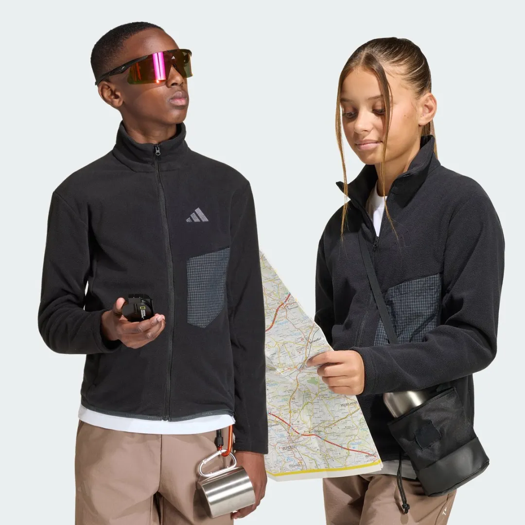Adidas Terrex Multi Fleece Kids Lange Ritssluiting - Zwart 116