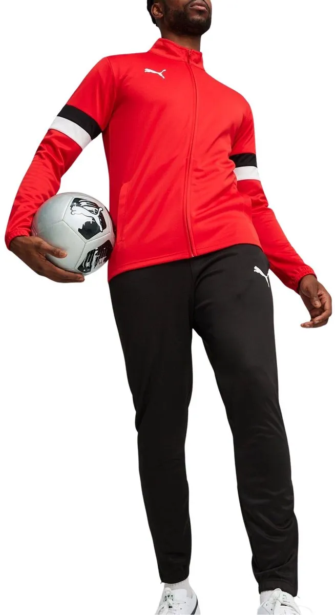 PUMA TeamRISE Trainingspak Heren XXL - Blauw/Zwart/Wit