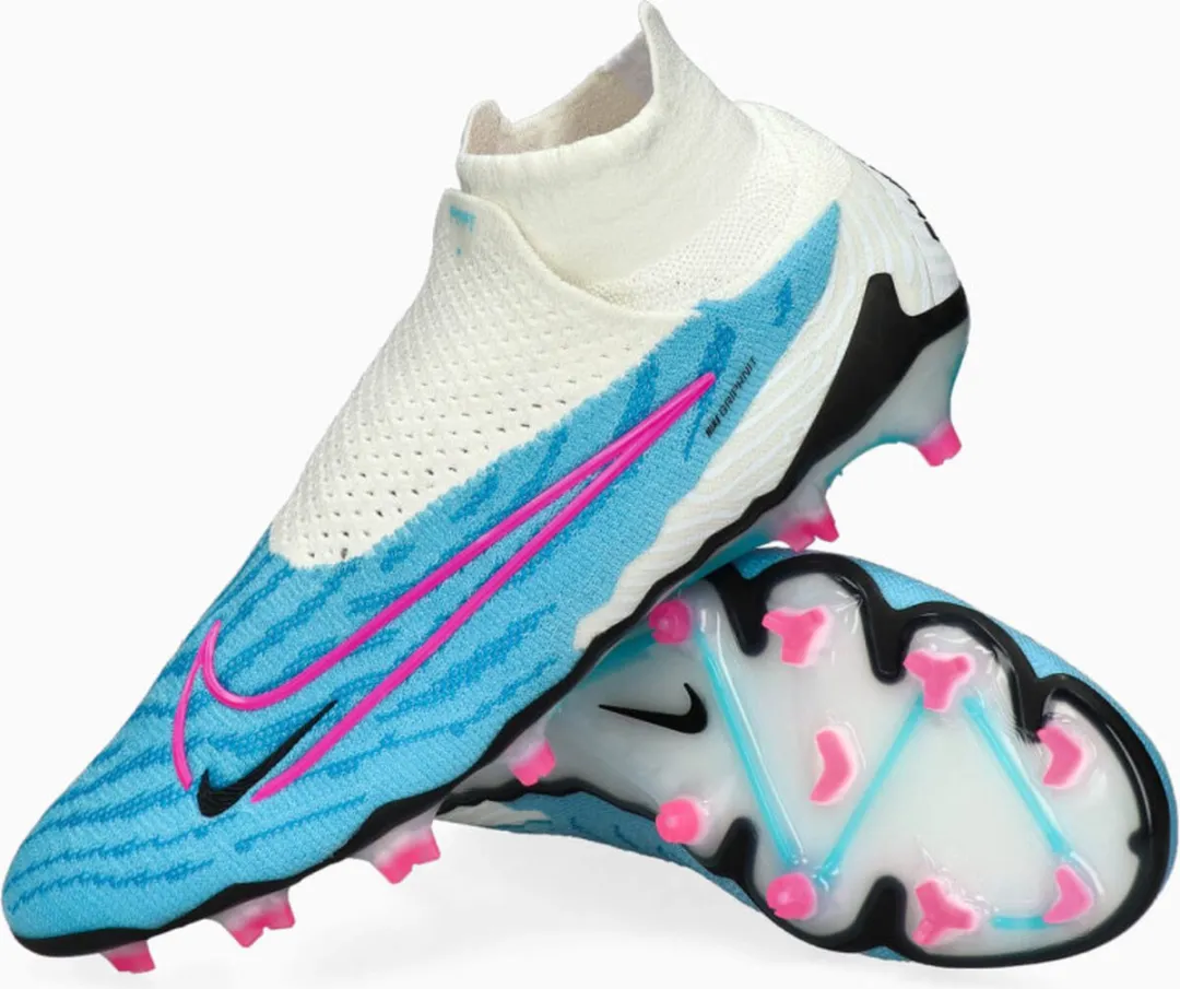 Nike Phantom GX Elite FG Voetbalschoenen 46 - Wit/Blauw