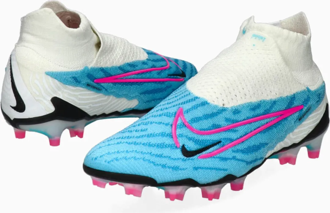 Nike Phantom GX Elite FG Voetbalschoenen 46 - Wit/Blauw