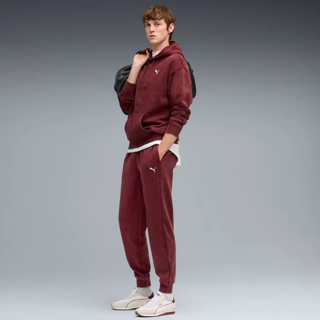 PUMA Ess Elevated Relaxed Wash Sweatshirt - Bordeaux M