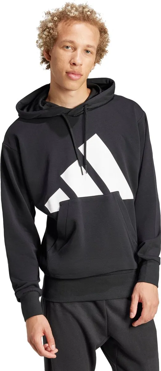 adidas Essentials Big Logo French Terry Hoodie - Heren Zwart