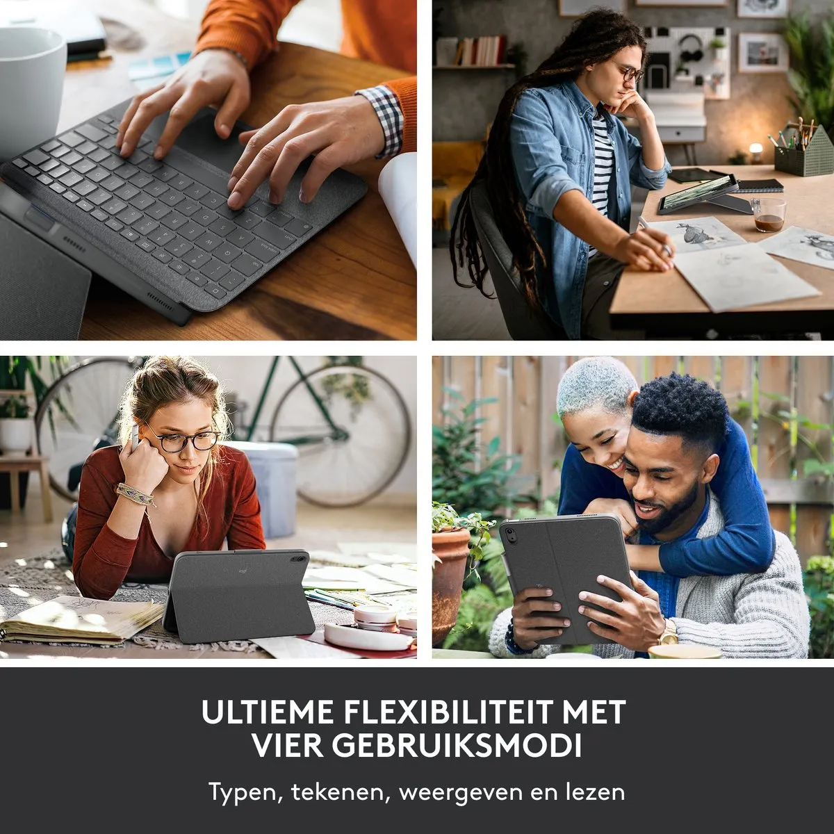 Logitech Combo Touch Toetsenbord - iPad 10e Gen 10.9" - Grijs