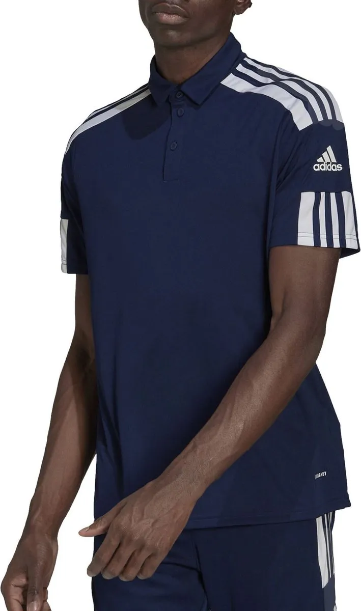 Adidas Squadra 21 Polo Heren S - Navy/Wit