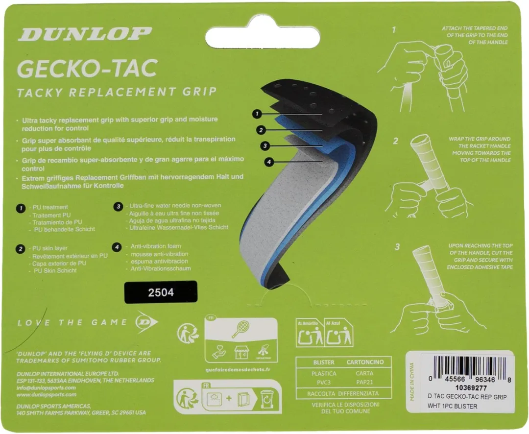 Dunlop Gecko-Tac Rep Grip - Wit