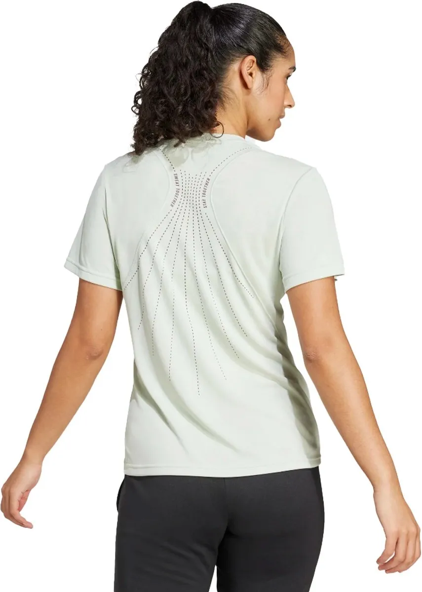 adidas Designed for Training HEAT.RDY Shirt IX7866 - Maat L - Lichtgroen