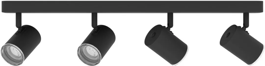 Eglo Consuma 1 Opbouwspot GU10 - 4x 5W - Zwart
