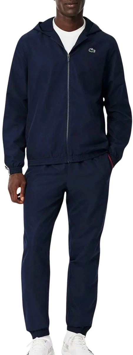 Lacoste Logo Sport Joggingpak S - Blauw/Wit