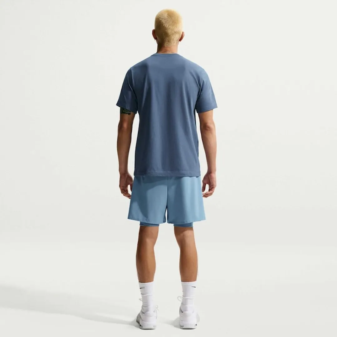 Nike Dri-FIT Heren Fitness T-shirt AR6029-493 - Blauw - XXL - afbeelding 6 van 6