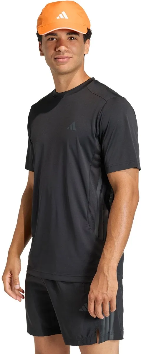adidas Performance 3 Stripes Workout T-shirt KQ7485 - XXL - Zwart